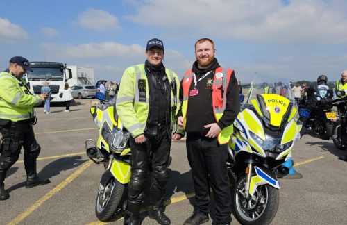 police-blood-bikes-airfield